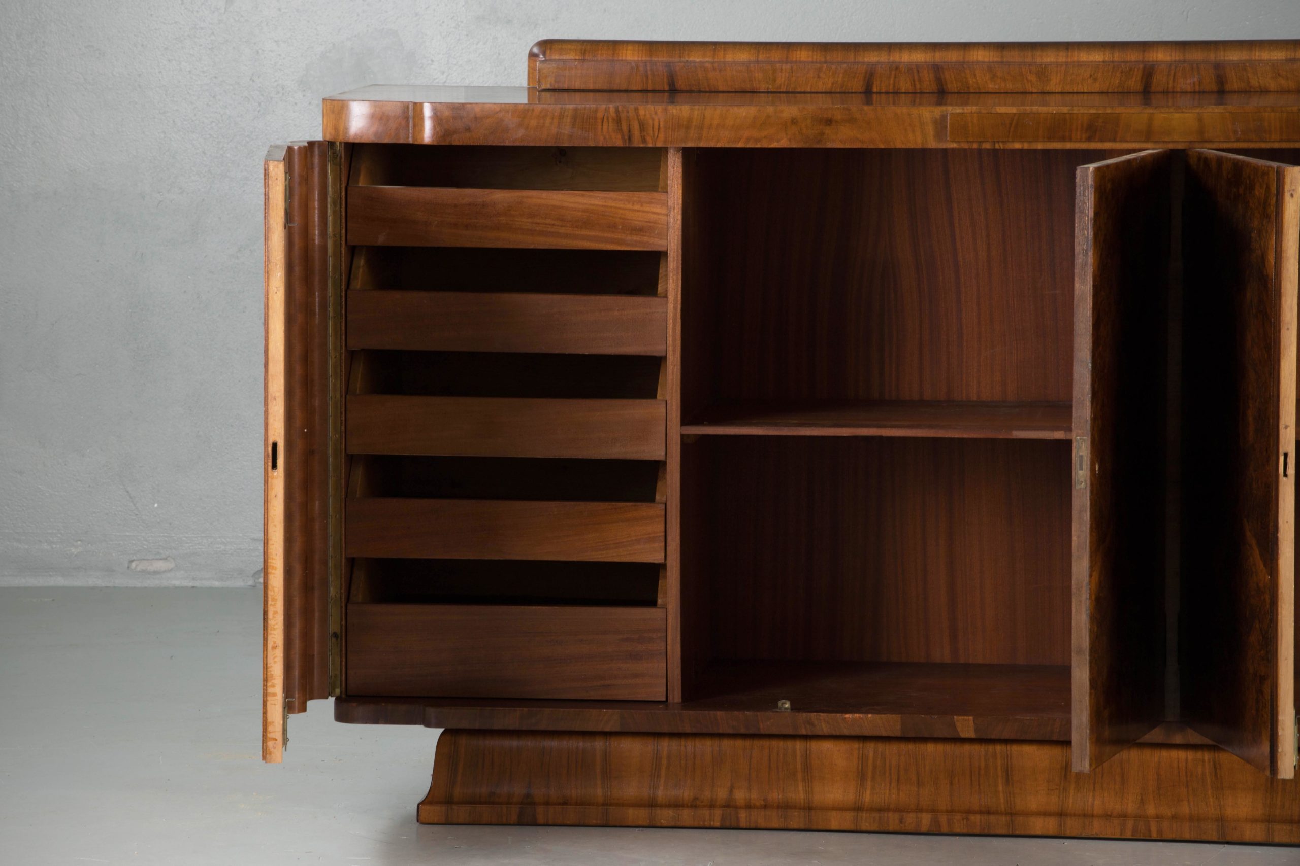 classic french art deco sideboard or buffet, 1940s jada classic french art deco