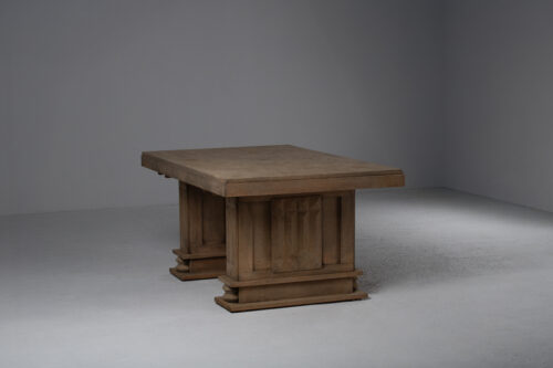 French Brutalist dining table, 1940s
